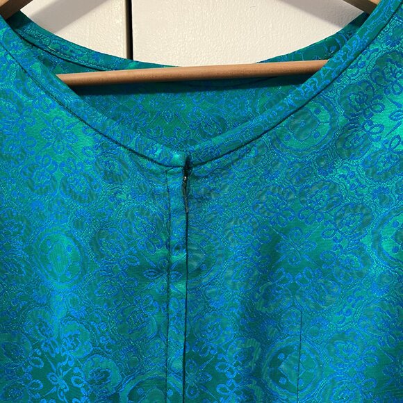 Vintage silk dress with matching jacket - Picture 2 of 9